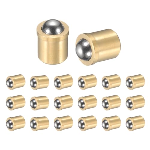 sourcing map Kugelkolben aus 304 Edelstahl, 6 mm Durchmesser, Kugelschnäpper mit glatter Steckverbindung, Präzisionspositionierung, Endkraft 50 N, für mechanische Geräte, Möbel (8 x 11 mm), 20 Stück