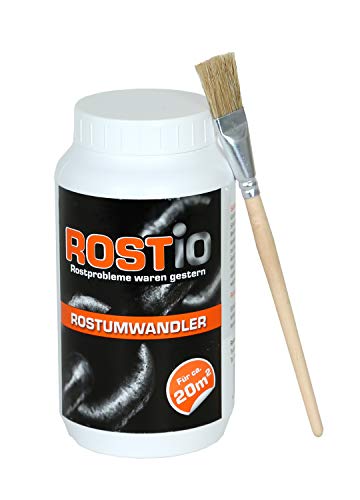 Rostio Rostumwandler & Grundierung | Hocheffektiver Rostkonverter mit Pinsel | 1 Liter (1 Stück)