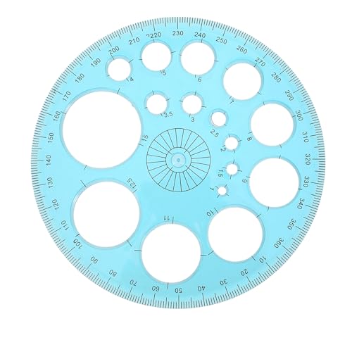 Kreisschablone zum Zeichnen Kreis Schablonen zum Malen Kreis Schablone Multifunktionales Messschablonen Lineale Zeichenschablone für Lernen Entwerfen Büro Circle Stencil