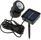 EONANT Solar Teichlicht, 6LED wasserdicht Spotlight Outdoor Unterwasser Spotlight Solar Landschaftsbeleuchtung für Garten Rasen Pool Aquarium (Weiß-1)