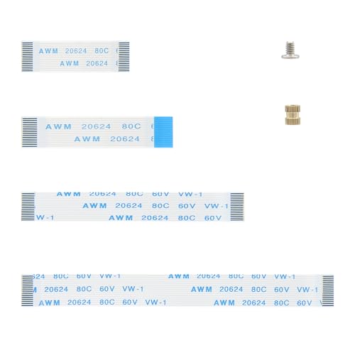 Geekworm FFC Cable Set 16 Pin 0.5mm Pitch for Raspberry Pi 5 PCIe to NVMe SSD Shield (30mm / 50mm / 80mm Length)