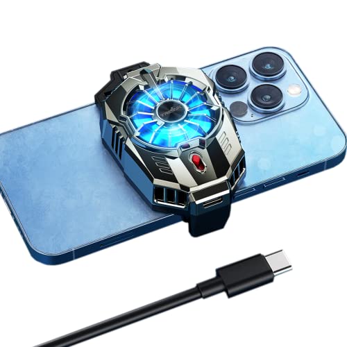 TRILINK Phone Cooler for Gaming, Universal Handy Kühler mit zwei Kühlmodi, Handy Kühlung Fan für iPhone Android Smartphone von 4,5 bis 7 Zoll, Handykühler Lüfter für Live-Streaming Vlog Tiktok