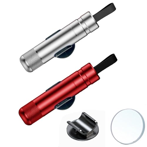 Safepro2.0 X Auto, Safepro2.0 X Notfallhammer, Notfallhammer & Gurtenschneider Für Autoscheiben Für Land Und Unterwasser (Silver+Red)