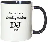 Mister Merchandise Kaffeetasse Becher So Sieht EIN richtig Cooler DJ