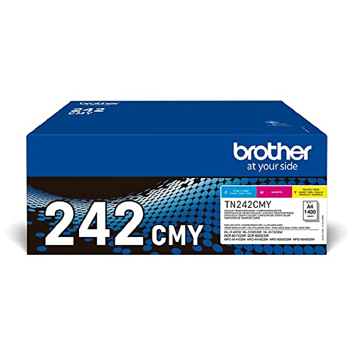 Brother Original TN-242CMY Multipack mit 3 Tonern Cyan/Magenta/Gelb, für bis zu ca. je 1400 Seiten, für DCP-9017CDW, -9022CDW, HL-3142CW, -3152CDW, 3172CDW, MFC-9142CDN, 9332CDW, -9342CDW, Value Pack