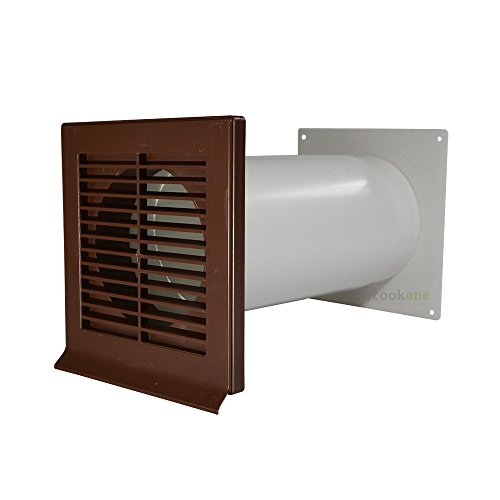 EASYTEC® Mauerkasten Ø 150 mm braun mit Teleskoprohr und Rückstauklappe