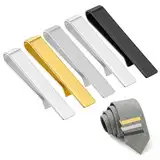 5 Stück Herren Krawattennadel, Skinny Krawattenklammer, Krawattennadeln Kupfer, Dünn Tie Clip Set, Klassischer Business-Stil für Valentinstag Weihnachten Hochzeit Alltag, Vatertagsgeschenke