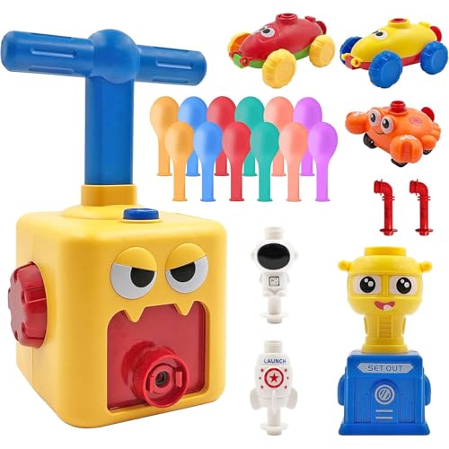 Ballon Auto Spielzeug,Ballonbetriebenes Auto,Autostarter mit Ballon,Inertial Power Balloon Car,Luftfahrzeug-Set,Balloon Car Spielzeug für Kinder,Lerngeschenke,Spiele für Jungen und Mädchen