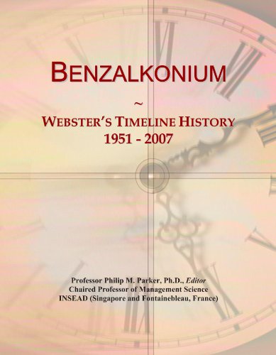 Benzalkonium: Webster's Timeline History, 1951 - 2007