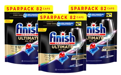 Finish Ultimate All in 1 Spülmaschinentabs Sparpack 3 x 82 Finish Caps