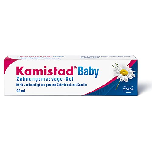 Kamistad Baby Zahnungsmassage-Gel - lindert Zahnungsbeschwerden von Babys beim Durchtritt der ersten Zähnchen - beruhigt gereiztes Zahnfleisch - 1 x 20 ml