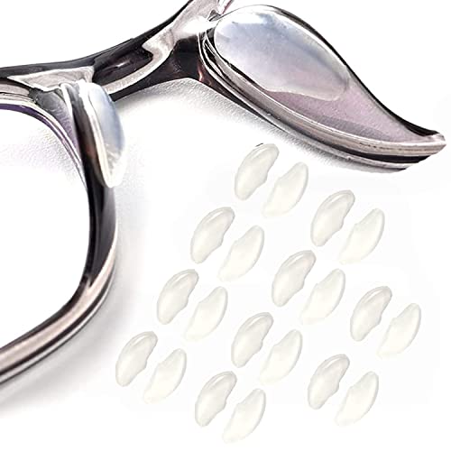 Brillen-Nasenpads, selbstklebende weiche Silikon-Luftkammer, OPUGIT Komfortable Airbag-Nasenpads für Brillen, Sonnenbrillen, 2 mm, 10 Paar, transparent