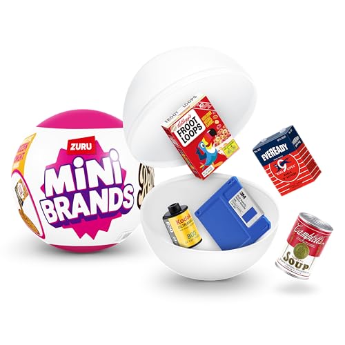 Mini Brands 77557 1 Kapsel von ZURU Überraschungs Minis zum Sammeln, Blindverpackung, Retro-Sammlerstücke