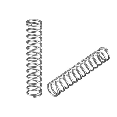 sourcing map 10 Stück 1,2 x 10 x 50 mm legierter Federstahl, verlängerte Druckfeder