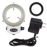 AmScope LED-144W-ZK Weiß Einstellbarer 144 LED Ring Light Illuminator für Stereomikroskop und Kamera