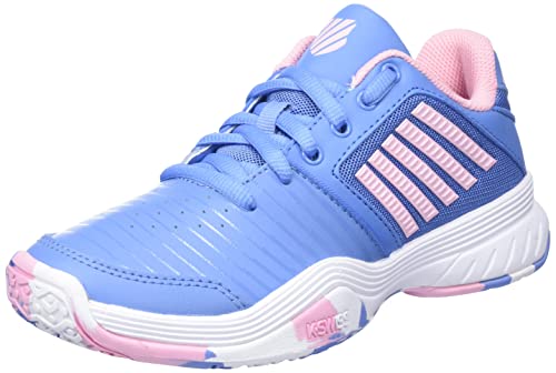 K-Swiss Mädchen Court Express Omni Tennisschuh, Silver Lake Blue White Orchid Pink, 37 EU