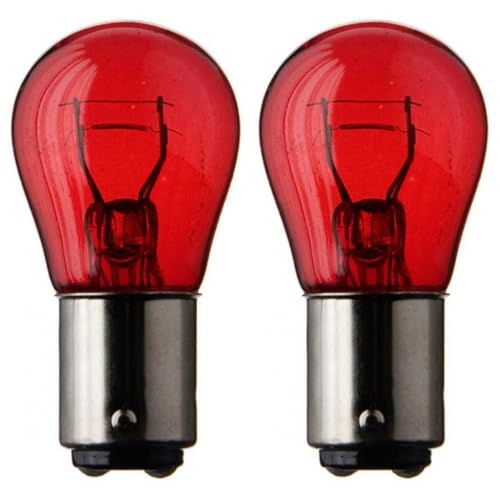 Generisch 2 x Glühlampe 12V 21/5W Bay15d rot Oldtimerbirne