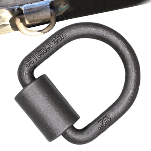 Anhänger - geschmiedetes Metall -D -Ringhaken, Legierungstahl 1/2in - | Stabile Schweißstall-Basishalterung, schwere Anhängerkrawatte zum Autoschleppen, Versorgungsmittelversorger und Lasts
