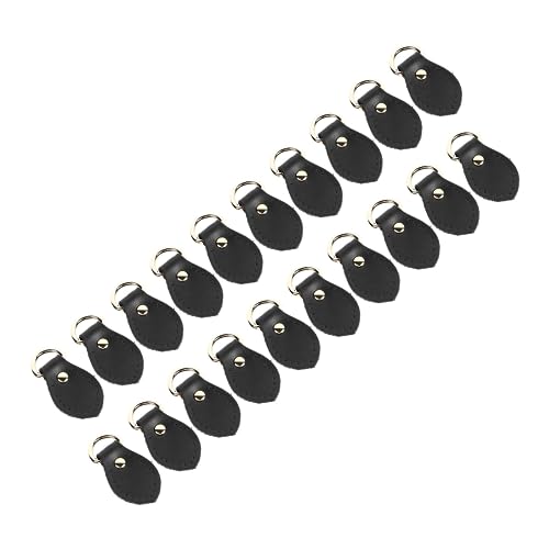 Leder-D-Schnalle, 20 Sets, Einfache Installation, Unbeschädigte, Mehrlagige Beschichtung, D-Ringe, Geldbörsen-Herstellungszubehör für Lederhandwerk (BLACK)