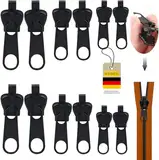 Reisverschluss-reparaturset, WEIMEIH 12 Stück Fix-reißverschluss Zipper, Reisverschluss-zipper Ersatz, Universal Reißverschluss Reparatur Set für Kleidung, Rucksack, Gepäck, Schlafsack