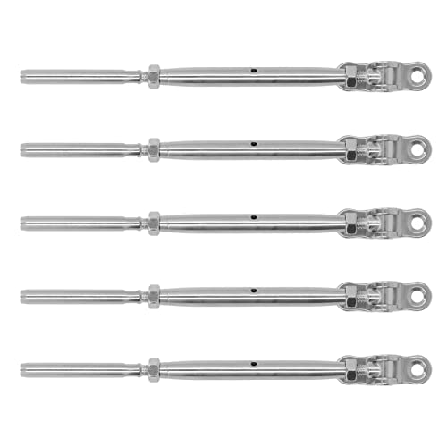 Swage Lag Screw, Clear Thread Anti-Korrosion 3/16 Zoll Kabel Railing Swage Lag Screw 5 Stück für Industrie
