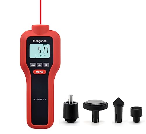 Mengshen Digital Tachometer, 2-in-1 Berührungslos & Kontakt Drehzahlmessung Drehzahlmesser