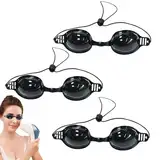 AXERHK Solarium Brille, Arbeitsschutzbrille für IPL Schutzbrille und Laserbehandlungen, Laserschutzbrille mit Rotlichtschutz, Schutzbrille Rotlichtlampe, 3er Set für Zuhause und Professionelle
