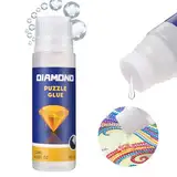 AUAUY 1PCS Diamond Painting Versiegelung, Schnell Trocknender Diamantkleber mit Schwammkopf, Diamond Painting Kleber für Glitzernde Bilder Anti-Shedding Versiegelung von Diamanten, Durchsichtig(120ml)