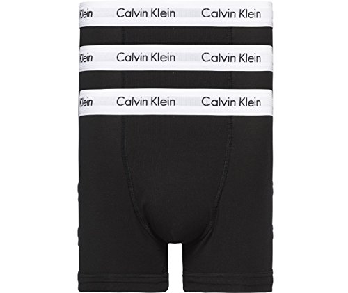 Calvin Klein Herren Boxershorts Low Rise TRUNK, 3er Pack U2664G, Ohne Eingriff, Mehrfarbig ( Schwarz (001 Black) ) - Large