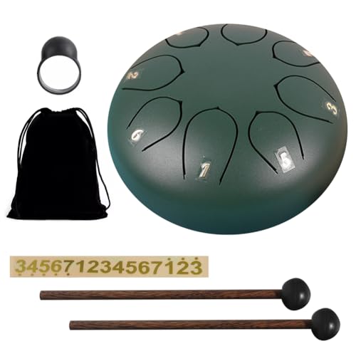 LYEAA 6 Zoll 8 Noten Hand Pan Drum mit Tasche Drumsticks für Meditation Yoga Zen Drum Geschenke