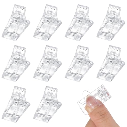 AOZUO 10 Stück Nagel Klammer, Nagelspitzen Clip, Nagelspitzen Clips, Nagelverlängerungsclips Nagel Werkzeug Clip zur Nagelverlängerung