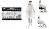 JaDy - Einweg Friseurumhang für Erwachsene | Professionelles Lätzchen | 30er Pack | Hergestellt in Italien, Transparent, 90x115cm, Kunststoff