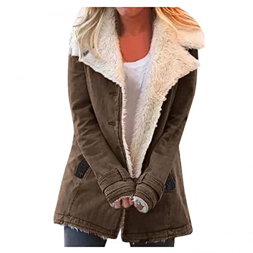 Zshosam Wintermantel Damen Langarm Baumwolljacke Tarnung Winterjacke Dickere Warm Winterparka Reißverschluss Tasche Mantel Freizeit Parka Winddicht Kälteschutz Windjacke Angenehm Übergangsjacke