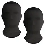 2 Stück Vollgesichtsmaske Halloween,Vollgesichtsmaske Halloween Vollgesichtsmaske Spandex Kopfmaske,Kopfmaske Gesichtslose Maske,Unisex Gesichtslose Maske für Halloween Party Kostüm Cosplay (schwarz)