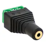 1x Klinken Buchse 2,5mm Adapter > Terminal Block 3-Pin Schraub Klemmen Vergoldet