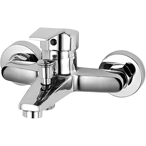 Youyijia Badewannenarmatur Duscharmatur Einhebel-Brausemischer-Dusche Set Mischbatterie Silber Bad Wannen Armatur für Badewannen Und Duschen