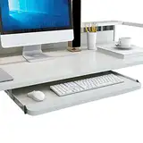 HAVVMK Armlehne Ergonomische Schreibtischverlängerung, 5 Farben Holztastaturablage zum Ausziehen unter den Schreibtisch, 23 kg Tragkraft, für Home-Office-Werkstattspiele, ausziehbare Tast