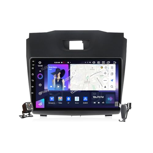 YLOXFW Android 12.0 Autoradio Stereo Navi mit 4G 5G WiFi DSP Carplay für Isuzu Dmax D-max MU-X S10 2012-2019 Sat GPS Navigation 9 Zoll MP5 Multimedia Player FM BT Receiver,M400s,B