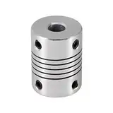 Plum Kupplungswelle Elastischen Kopplungskoppler 6 × 6.35mm Flexible Klemmplatte Aluminium Für Schrittmotor