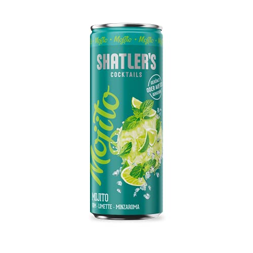 Shatler's Cocktails | Mojito | Sommerlicher Genuss | Rum, Limette und Minzaroma | 12 x 250ML | 10,1%