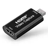 WEHOOM HDMI Video Capture, 1080P Capture Card 4k, USB Capture Card, 4K HDMI Capture Card, Vorschau in Echtzeit Geeignet für Spiele Streaming Videokonferenzen Aufzeichnung von Live Streaming Video