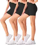 Roself Moment 3er Pack 4in Mädchen Shorts – Stretch Kurze Leggings für Kinder, Elastische High-Waist Scrunch-Radlerhose für 6-16 Jahre