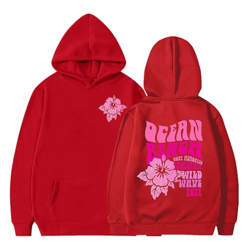Generisch 2025 Mädchen Kapuzenpullover Langarm Weiches Sweatshirt Grafik Hoody Kinder Niedliche Pullover Top Kleidung Für Mädchen Weihnachtspulli Jungen 140 (Red, 3-4 Years)