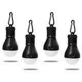 Yizhet Campinglampe, 4xLED Campinglampe LED Camping Laterne Zeltlampe Glühbirne Set, Notlicht mit Karabiner Wasserdicht Tragbare Camping Lantern LED für Camping,Abenteuer,Angeln,Notfall, Stromausfall