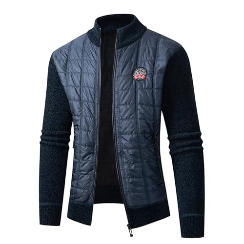 SRZYMJ Mantel Herren Lang Wintermantel Übergangsjacke Outdoorjacke Atmungsaktiv Jacke Atmungsaktiv Softshelljacke Steppweste Leicht Funktionsjacke Parka Winter Sportjacke Freizeitjacke