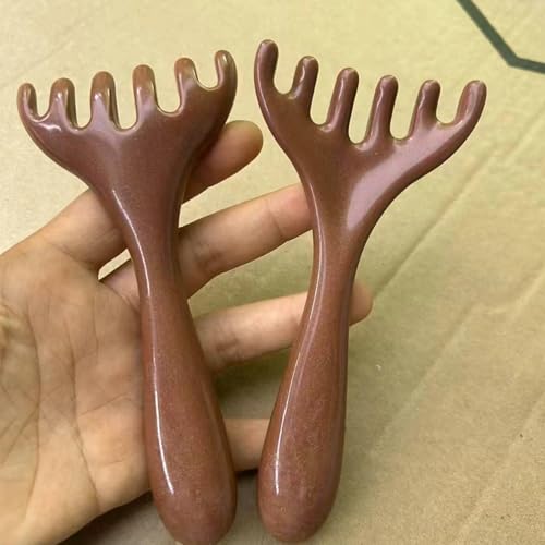 Zasdvn Massagekämme, Massagekamm aus mit breitem Zahn, Haarmassagegerät, Holzkamm Müdigkeit lindern Massagegerät, Holzmassagekamm, breiter Zahnkamm, Kopfhautstimulator Kopfhautmassagegerät