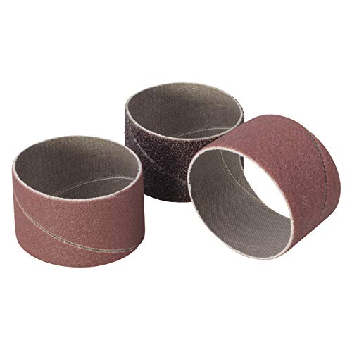 wolfcraft Schleifband-Set 3-tlg. für Schleifzylinder I 2039000 I für Holz, Metall, Kunststoff I Zubehör zu Schleifzylinder Ø 45 x 30 mm