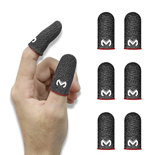 SIOPPKIK - Mobile Gaming Finger Sleeve (6er Pack) - PUBG Finger Sleeves mit Anti-Sweat Effekt - für jedes Spiel und Mobilgerät - inkl. Mikrofasertuch [Video Game]