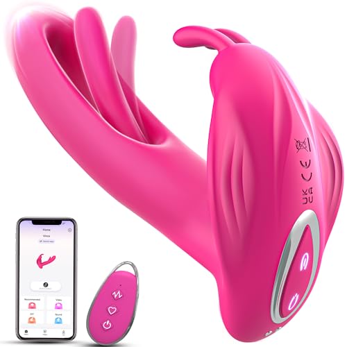 Vibration für Frauen G-Punkt und Klitoris - Sex Spielzeug für die Frau Vibrator Dildo Neue Hohlkonstruktion mit 9 Schlagmodi 9 Vibrationsmodi, 4IN1 Rabbit Vibratoren Sex Spielzeug für die Paare, Rosa