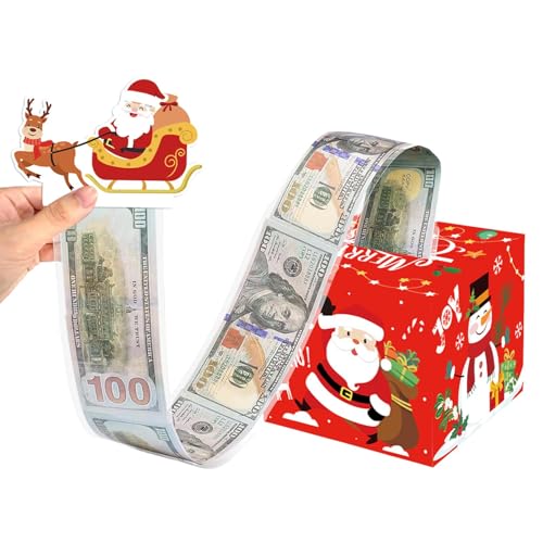 Lustige Weihnachts Geldgeschenke, Geldgeschenkboxen Mit 30 Stück Klarsichtbeutel Frohe Weihnachts Geld Pull Spardose Kreative Weihnachtsbox Für Kinder, Familie, Liebhaber, Freunde